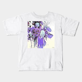 Purple Bountiful Bouquet Abstract Kids T-Shirt